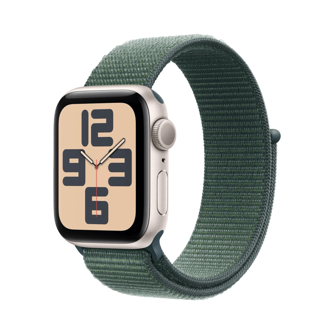 Apple Watch SE (2nd Gen) 40mm Starlight with Lake Green Sport Loop