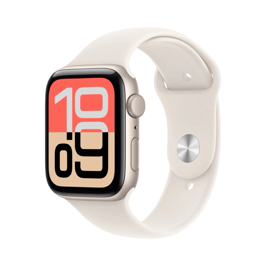 Apple Watch SE 3 (GPS) 44mm Starlight Aluminum Case with Starlight Sport Band - M/L